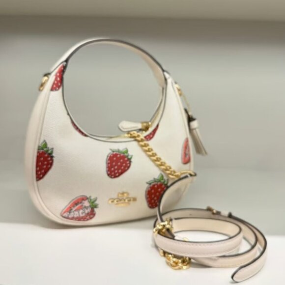 Coach Carmen Mini Crossbody Bag Strawberry White CAL01 Crossbody ORGPKG - Picture 3 of 13